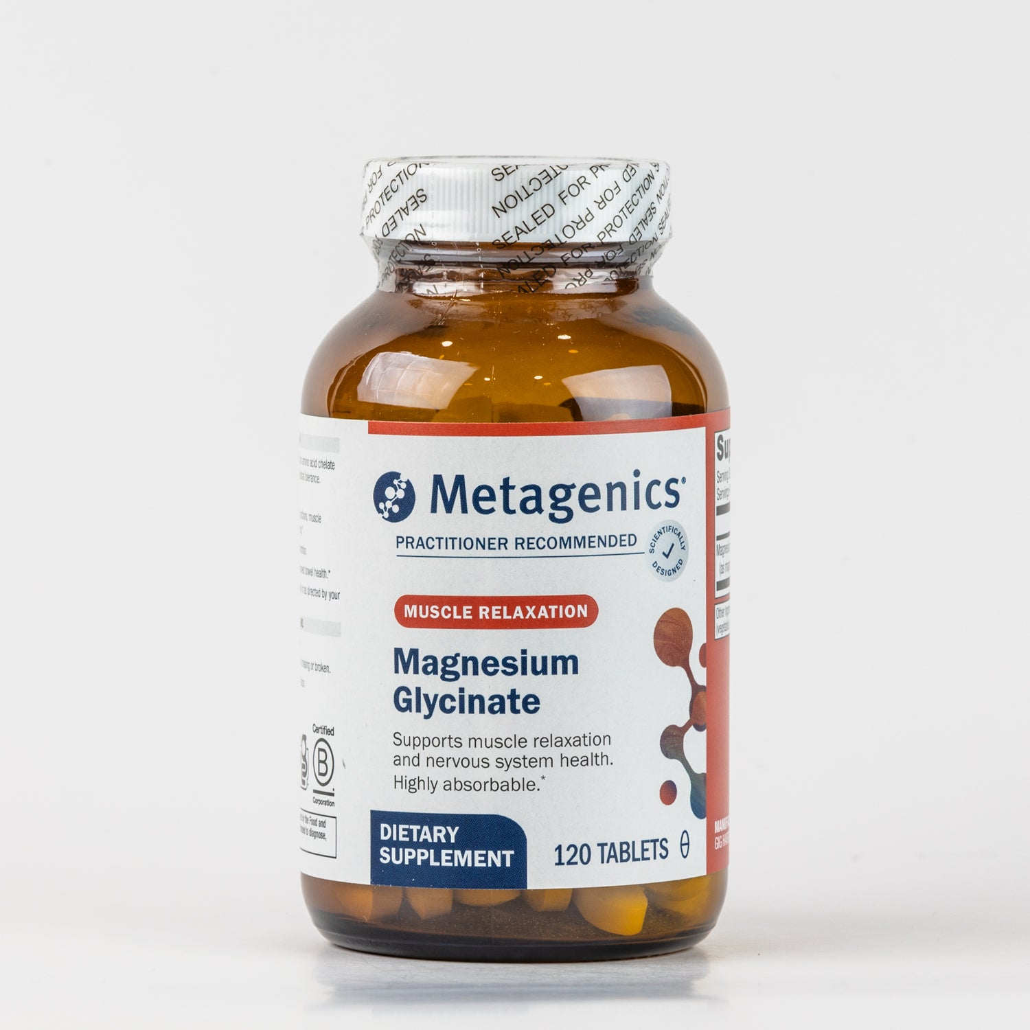 Mag Glycinate 100mg 120 caps Metagenics