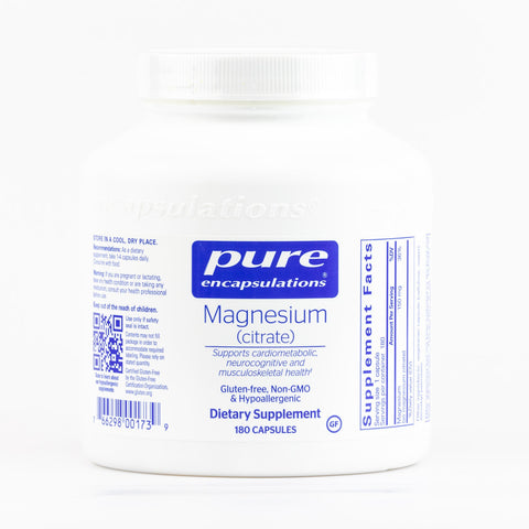 PURE ENCAPSULATIONS MAGNESIUM (CITRATE) 180 CAPS