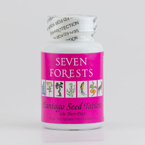 Seven Forests Plantago Seed Tablets 750mg 100 Tabs